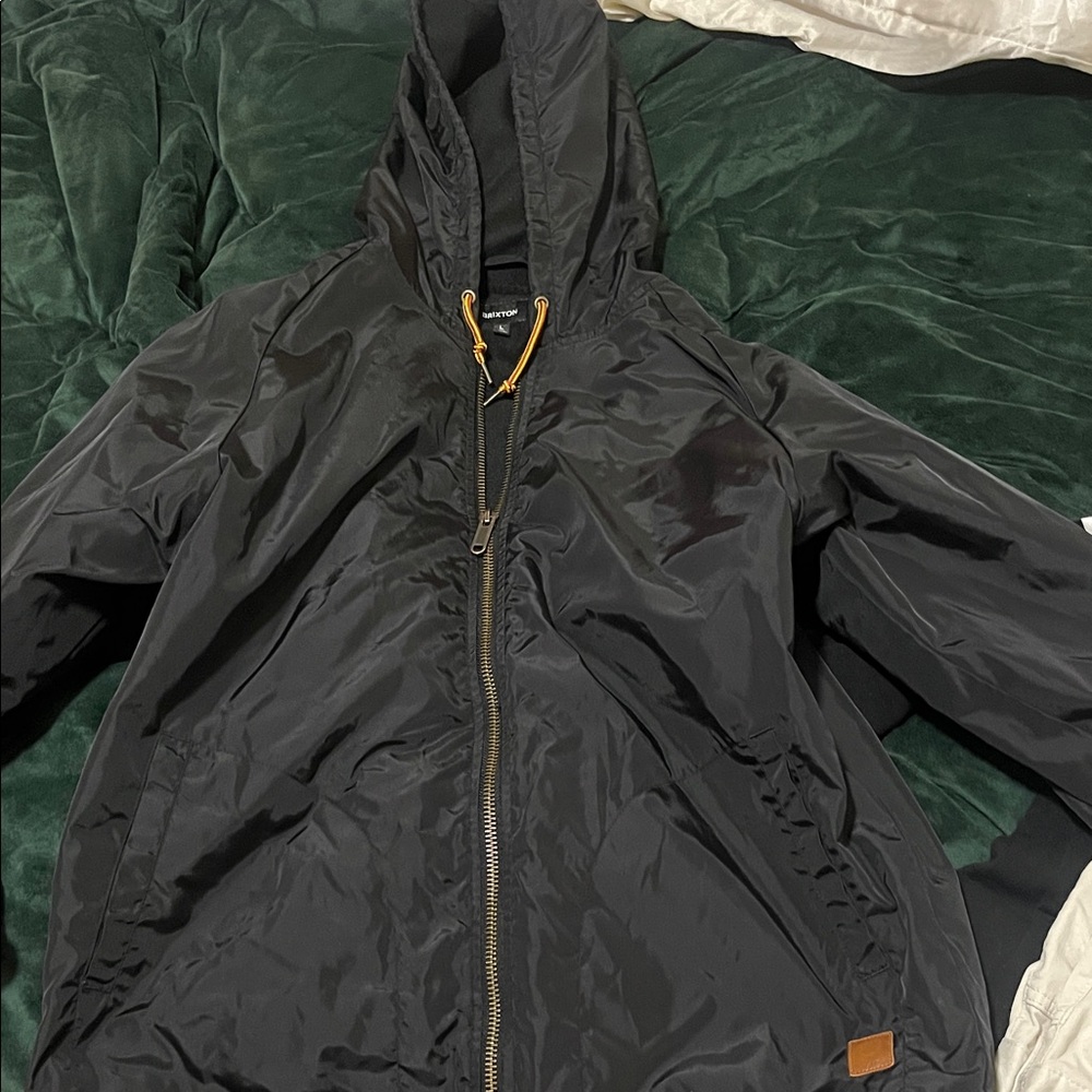 Brixton Black Hooded Windbreaker Jacket